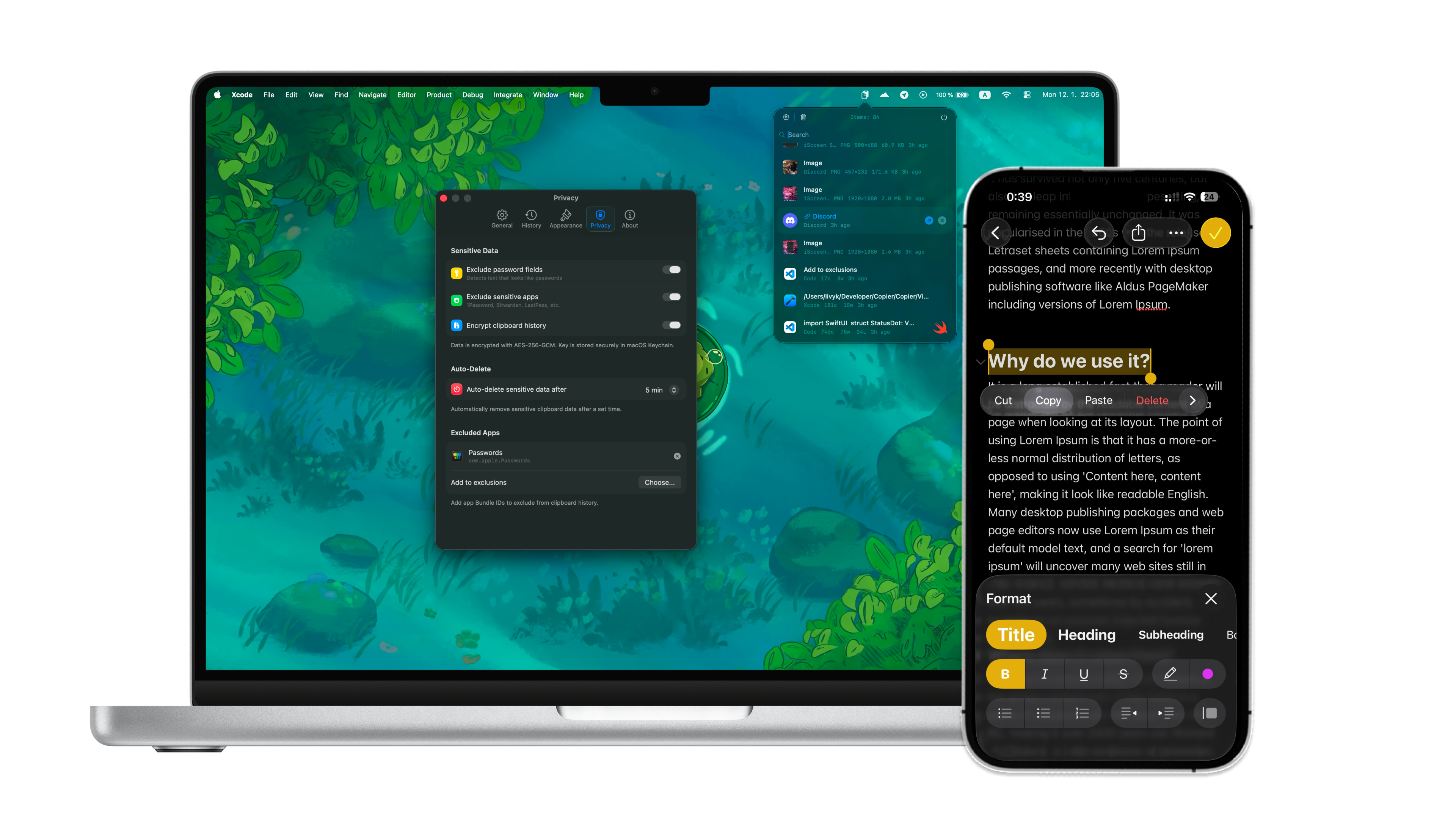 Copier on multiple devices